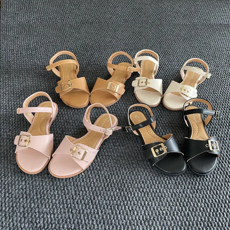 Nieuwe Model Mode Kinderen Prinses Sandalen Cinderella Platte Schoenen Kinderen Lage Hakken Meisjes Sandalen