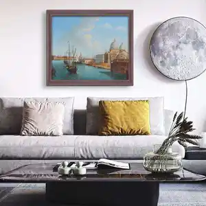 Handmade Classical European Italy Scenery Venice Town Oil Painting For Living Room