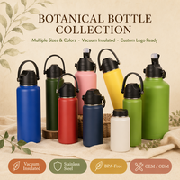 Bouteille d'eau isotherme en acier inoxydable avec couvercle à clapet et poignée, gourde de sport et de voyage, plusieurs tailles, sans BPA, vente en gros OEM
