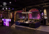 Comptoir LED en marbre translucide de luxe pour bar de discothèque, idées de sièges pour lounge de bar à chicha, design de club de danse pour boîte de nuit