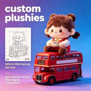Poupées en peluche personnalisées en gros sur le thème des visites de ville pour filles, jouets de personnage OEM ODM de bonne valeur avec certification CE EN71, peluches sûres - Product Image 1