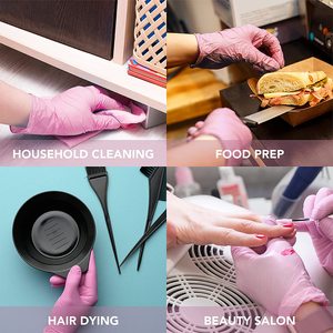 <span class=keywords><strong>Guantes</strong></span> <span class=keywords><strong>de</strong></span> Nitrilo Desechables Biodegradables para Exploración Médica en el Hogar, Color Negro, Azul, Morado y Rosa, 5 y 6 Mil, Talla XS, <span class=keywords><strong>Caja</strong></span> <span class=keywords><strong>de</strong></span> 100 Unidades - Product Image 6