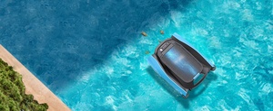 Solar Powered Smart Pool Skimmer Robot IP68 Automatic Swimming Pool Surface <b>Cleaner</b> with 7L Debris Bin 4 Modes - Product Image 2