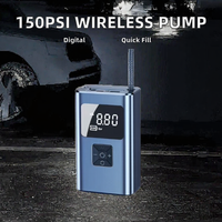 Pompe à air portable 7,4 V pour voiture, sans fil, avec affichage numérique, boîtier en métal ABS, gonflage rapide, arrêt automatique