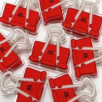 JZ 2026 Nouveautés – Mini pince en acrylique personnalisable pour le tri de tickets de bureau, marque-page, pince à documents en PP acrylique