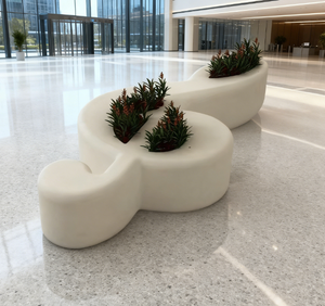 Banco <span class=keywords><strong>de</strong></span> <span class=keywords><strong>Espera</strong></span> Y812 con Forma <span class=keywords><strong>de</strong></span> Nota Musical, Asiento <span class=keywords><strong>de</strong></span> Árbol, FRP, Comercial, para Interiores y Exteriores, para Centros Comerciales y Espacios Públicos - Product Image 1