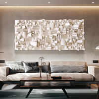 Œuvre d'art murale en bois 3D contemporaine abstraite style Wabi Sabi pour hôtel, nature morte, luxe, entrée, vente en gros personnalisée