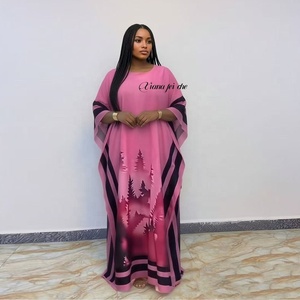 <span class=keywords><strong>Abito</strong></span> da Spiaggia Estivo 2026 Nuovo Modello Ampio in Tessuto Etnico Kaftan con <span class=keywords><strong>Stampa</strong></span> Africana, Vestito da Vacanza Taglie Forti da Donna - Product Image 4