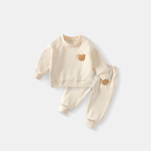 Ours en coton pull costume de sport décontracté dessin animé deux pièces ensemble bébé survêtement bébé garçons vêtements ensembles tenues - Product Image 6