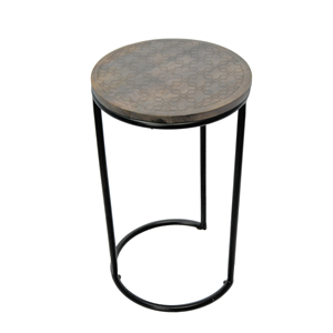 Mesa auxiliar de madera superior con diseño láser Vintage industrial comercial Uso multiusos moderno para restaurante de hotel en casa - Product Image 4