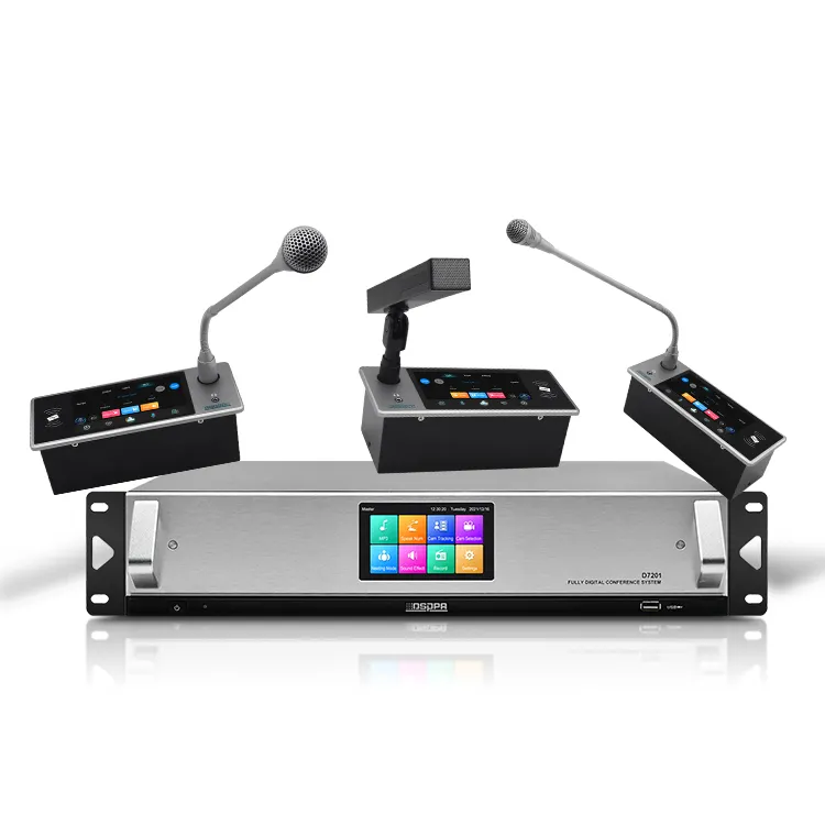 Dante Audio Conference System Discussion Voting Unit Hidden Chairman Microphone Embedded Delegate Microphone