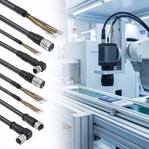 Промышленный сетевой кабель M12 D-code 4-контактный M12-RJ45, высокогибкий Ethernet-кабель Cat5E, кабель RJ45/M12 - Product Image 3