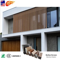 Revêtement extérieur en aluminium à grain de bois moderne et durable sur mesure pour façade de bâtiment architectural