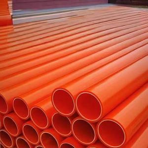 Conduit électrique MPP rouge-orange avec parois renforcées pour applications spécialisées en énergie et en communication. - Product Image 5