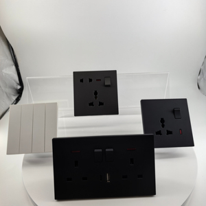 Cao thiết kế mới nhà khách sạn thiết kế hiện đại nổi tiếng anh da tiêu chuẩn cảm thấy Switched <span class=keywords><strong>5</strong></span> <span class=keywords><strong>pin</strong></span> phổ ổ cắm với Neon - Product Image 1