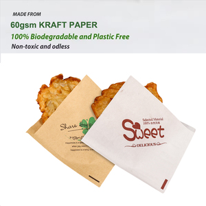 Bolsa de Papel Triangular Personalizada con Doble Abertura, Resistente al Aceite y a la Grasa, para Pan, Waffles, Hamburguesas, Sándwiches y Donuts - Product Image 2