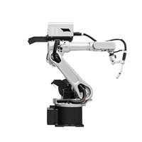 Robots colaborativos Soldadura de brazo Cobot con equipo de soldadura como estación de soldadura automática