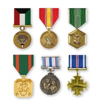 Médaille d'honneur personnalisée en alliage de zinc plaqué nickel 3D avec ruban, gravure sur mesure