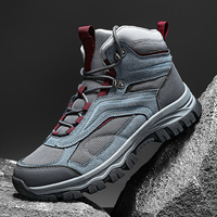Fabricant chinois ODM OEM, chaussures de randonnée décontractées à tige haute en mesh, semelle TPR, bottes de randonnée pour hommes