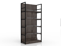 Rak Display Pulau Supermarket Boutique Highbright Aesthetic Iron Wood Hybrid untuk Kosmetik dan Parfum