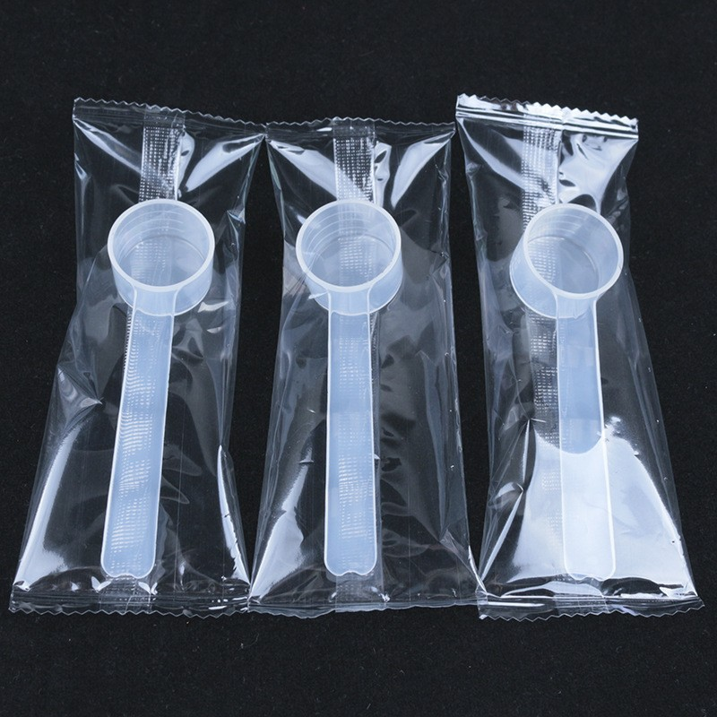 Cuillère doseuse transparente en or 4g, emballage individuel