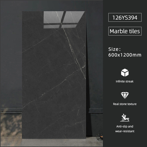 Azulejos de Cerámica Negros Brillantes de 60x120cm, <span class=keywords><strong>Imitación</strong></span> <span class=keywords><strong>Piedra</strong></span>, Antideslizantes, Resistentes a los Ácidos, 10mm de Grosor, <span class=keywords><strong>para</strong></span> Pisos y <span class=keywords><strong>Paredes</strong></span> de <span class=keywords><strong>Interiores</strong></span> - Product Image 2