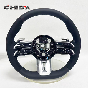 Volant en cuir et daim style libellule personnalisé, adapté aux <span class=keywords><strong>Mercedes</strong></span> Benz W205 W166 W177 W204 W217 W222 C63 E63 S63 G63 CLS - Product Image 1
