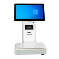 Báscula Abeloe Pos, báscula de precios Digital con impresora, etiquetas de código de barras, báscula electrónica para pesaje de supermercado, báscula Pos