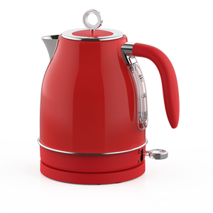 Bouilloire électrique vintage 1,7 L en acier inoxydable avec lumière LED et élément chauffant dissimulé pour la maison - Product Image 2