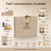 Sac en papier kraft personnalisé pour le commerce de détail, sac de shopping pour vêtements, sac cadeau de luxe avec poignée, mini emballage imprimé avec logo de marque