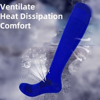 Chaussettes d'équitation montantes en gros, respirantes, désodorisantes, ventilées, avec logo personnalisé, chaussettes de compression