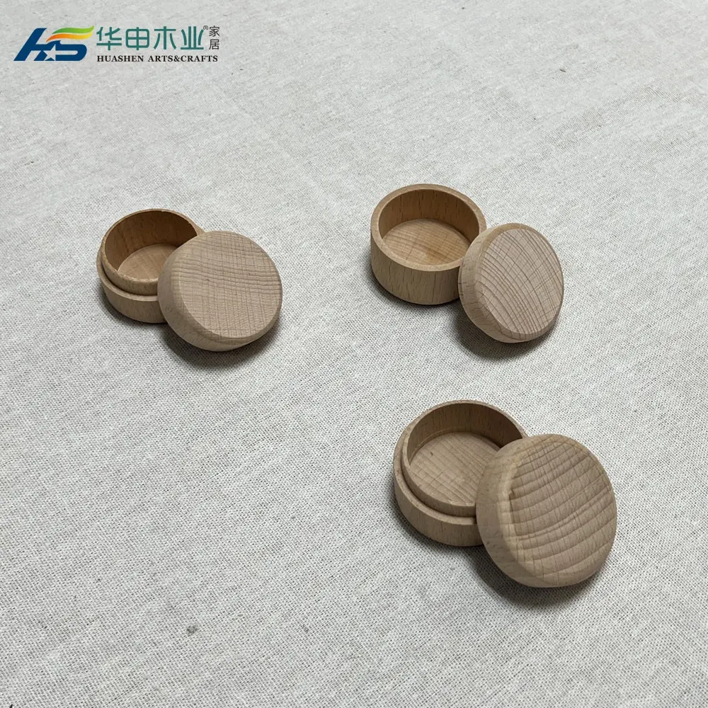 Caoxian Huashen HS contenitore contenitore in legno rotondo Organizer orecchini scatola regalo scatole regalo accessori per imballaggio