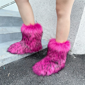 <span class=keywords><strong>Bottes</strong></span> d'hiver pour femmes à bout rond en fourrure, <span class=keywords><strong>bottes</strong></span> de neige de haute qualité, <span class=keywords><strong>bottes</strong></span> courtes en fausse fourrure de Mongolie, douces, chaudes et confortables - Product Image 6