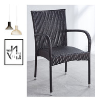 Design à la mode, cadre en aluminium, meubles d'extérieur, table basse et chaise de patio, ensemble de salle à manger, meubles d'extérieur, chaise de salle à manger en osier