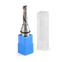 Fresa de carburo sólido TCT de doble filo para fresado y grabado de madera maciza, madera dura y aglomerado