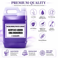 Fournitures de nail art en gros, échantillon gratuit, professionnel, utilisable toute l'année, monomère acrylique EMA 1 gallon