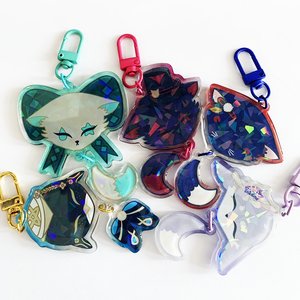 พวงกุญแจอะคริลิคแบบปรับแต่งได้พวงกุญแจพลาสติกอะนิเมะน่ารัก - Product Image 3