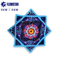 Tissu de danse réactif aux UV pour club nocturne, motif étoile fluorescente, accessoire de rave, Flyper OEM, vente en gros
