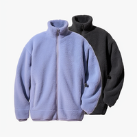 Veste Doudoune Réversible Sherpa Polaire Homme OEM Haute Qualité Hiver Coupe Ample Zippée Logo Personnalisé