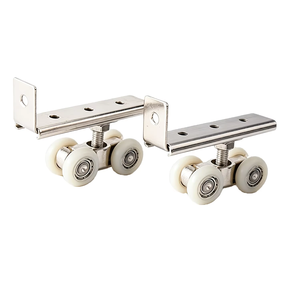 Kit de roulettes à billes à 4 roues pour porte coulissante à glissière, pour armoire, <span class=keywords><strong>placard</strong></span>, porte de grange - Product Image 1