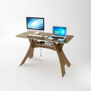 ネジなしスクエアシンプルな木製コンピューターデスク多機能木製オフィスデスク学生研究ラミデスクダイニングテーブル