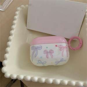 Étui de protection pour écouteurs Apple AirPods 4, nouveau modèle rose avec nœud, entièrement couvrant et résistant aux chocs - Product Image 2