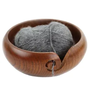 minimalist and practical,Handmade Wooden Yarn Bowl for Yarn Wool Ball , used for hand weaving