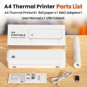 Impresora de tarjetas sin tinta térmica A4 portátil para oficina móvil, viajes de negocios, uso de estudiantes para uso transfronterizo hecho de plástico duradero - Product Image 2