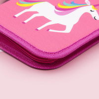 Retour à l'école ensemble de papeterie rose licorne porte-crayon fente crayon poche couleur/Gel stylo pochette organisateur de bureau pour les filles
