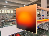 Kotak Lampu LED Persegi Panjang LUZ dari Aluminium Alloy dengan Bingkai Seni Akrilik, Lampu Backlit, Peredup yang Dapat Disesuaikan, Pemasangan di Dinding, Dekorasi Rumah