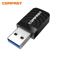 Carte Réseau WiFi USB COMFAST CF-812AC 1300 Mbps, Adaptateur WiFi pour Ordinateur Portable Kali Linux, PC, Macbook