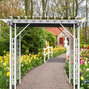 2022 cadre d'arche en vinyle réutilisable, fleurs amovibles personnalisées, décor de jardin extérieur, arbre en pvc, forme de grille, arche de mariage blanche - Product Image 3