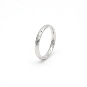 DiFeiYa 925 Sterling Silver Ring Simple Wedding Ring Plain Silver Ring