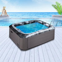 Bañera de Hidromasaje Exterior con Jets, Bañera de Acrílico, Spa para Villa, Piscina Calefactada, Onsen Japonés para Hidroterapia y Masajes